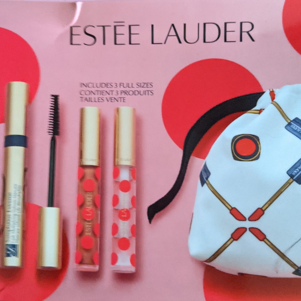 Estee Lauder Lipgloss set and Mascara
